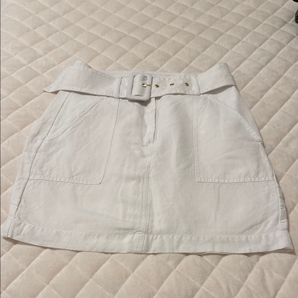 White Belted Skirt